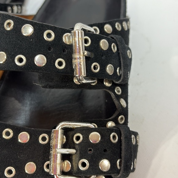 Isabel Marant Black suede Studded Sandals Lennyo: - Picture 12 of 13